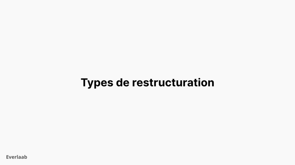 types de restructuration d'entreprise
